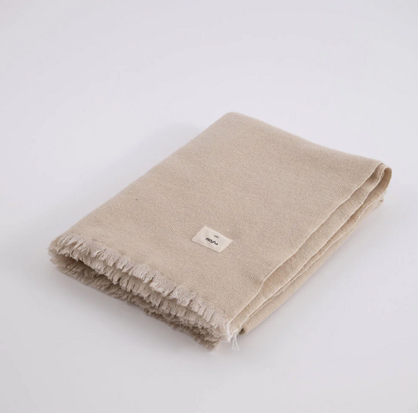 Herringbone plaid - beige - 130 x 170 cm