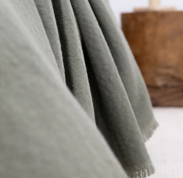 Olive wool - groen - 130 x 170 cm