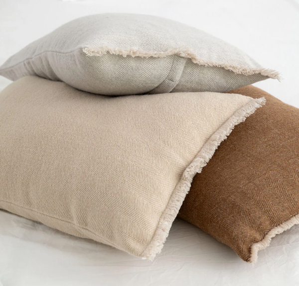 Kussen herringbone 60x40cm - beige