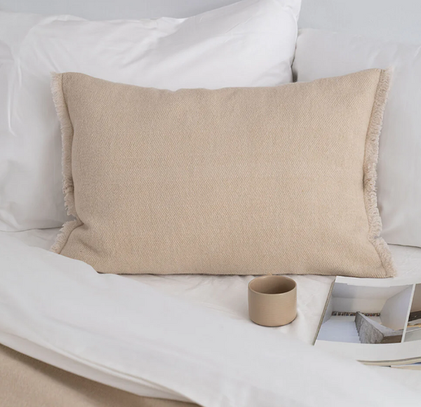 Kussen herringbone 60x40cm - beige