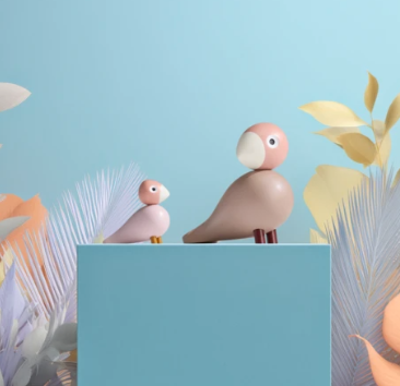 Liv & Lykke - set birds - roze