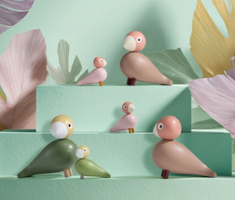 Liv & Lykke - set birds - roze