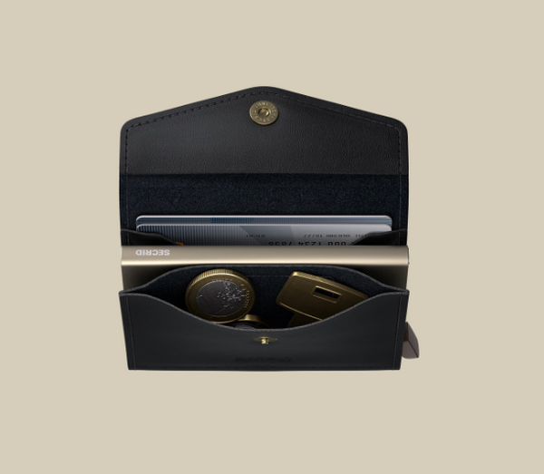 Miniwallet - enveloppe zwart - portefeuille