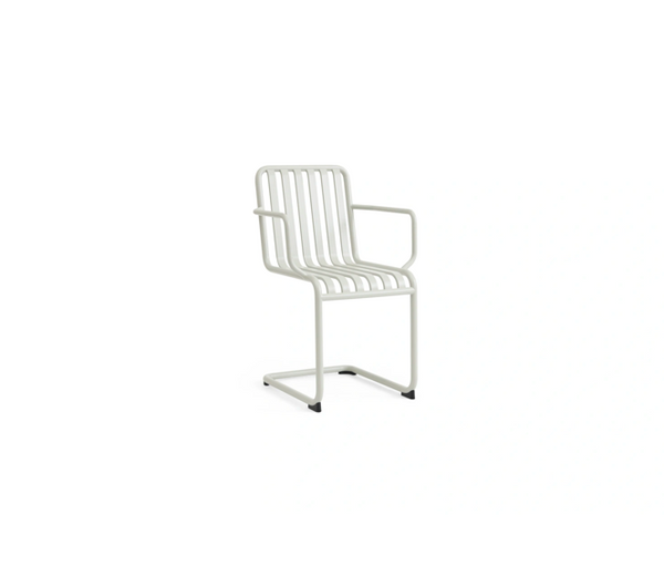 Palissade outdoor stoel met arm en met sledepoot - cantilever armchair