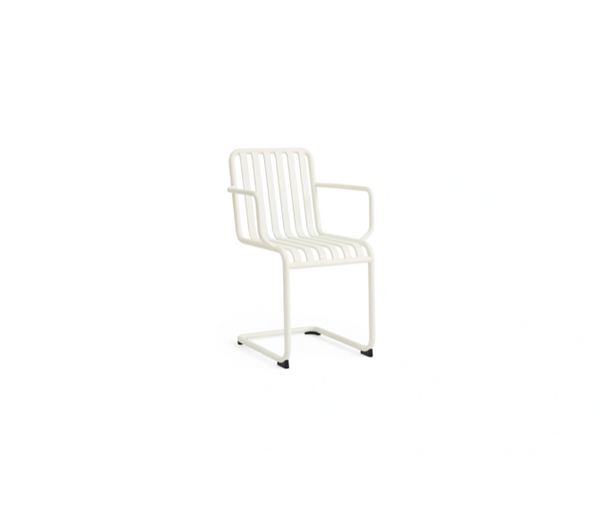 Palissade outdoor stoel met arm en met sledepoot - cantilever armchair