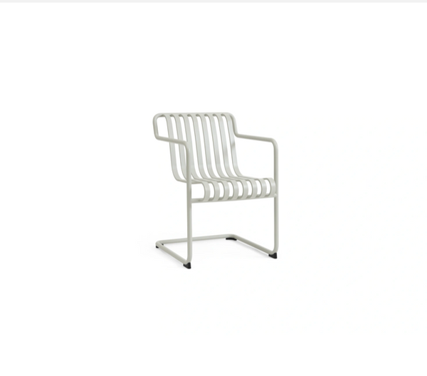 Palissade outdoor brede stoel met arm en met sledepoot - cantilever dining armchair