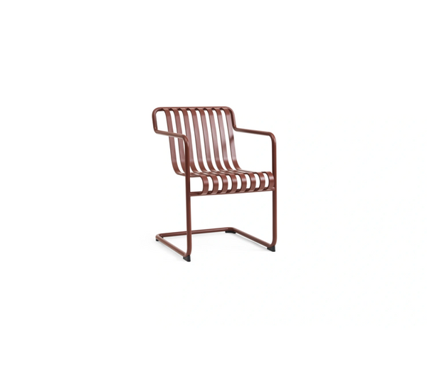 Palissade outdoor brede stoel met arm en met sledepoot - cantilever dining armchair
