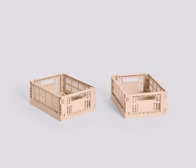 Gekleurd kratje - mini - set van 2