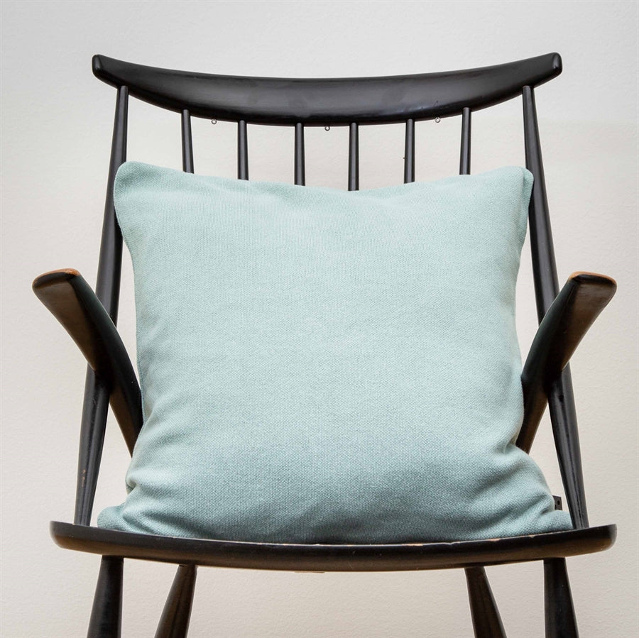 Soft knitted cushion - aqua - 50x50cm kussen