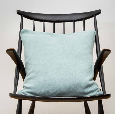 Soft knitted cushion - aqua - 50x50cm