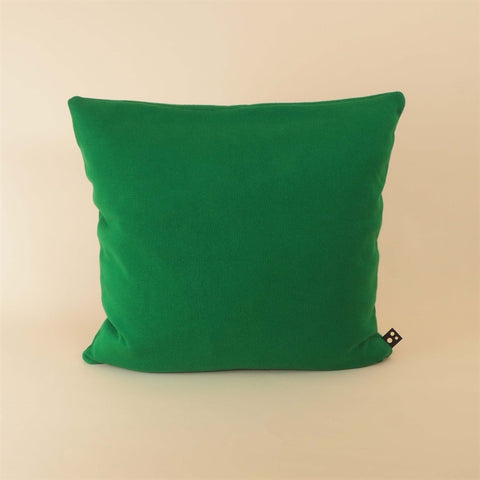 Soft knitted cushion - emerald - 50x50cm