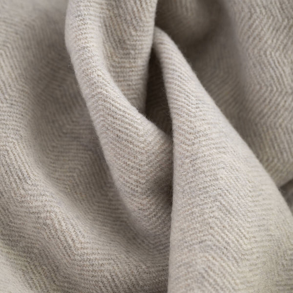 Herringbone plaid/bedsprei - lichtgrijs - 220x240cm