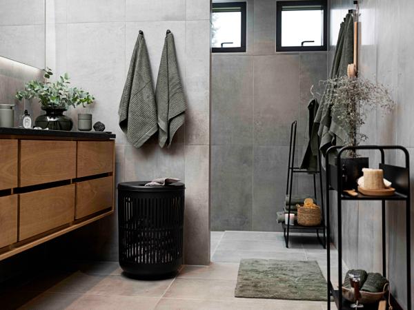 Badmat - tiles - olive green