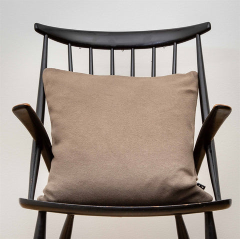 Soft knitted cushion - khaki - 50x50cm kussen