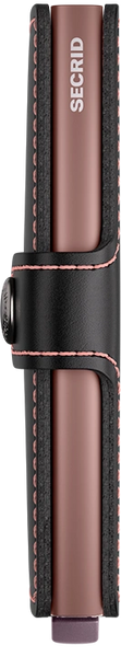 Miniwallet - vegan mirum zwart/roze - portefeuille