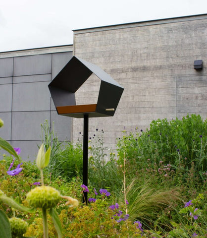 Vogel voederhuisje - the big diamond - op paal