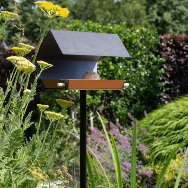 Vogel voederhuisje - open diamond - op paal