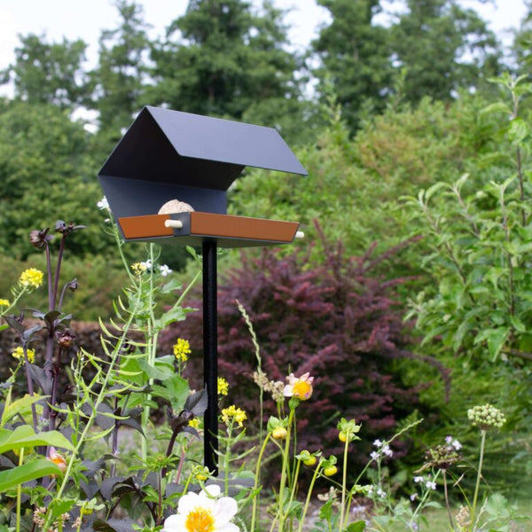 Vogel voederhuisje - open diamond - op paal