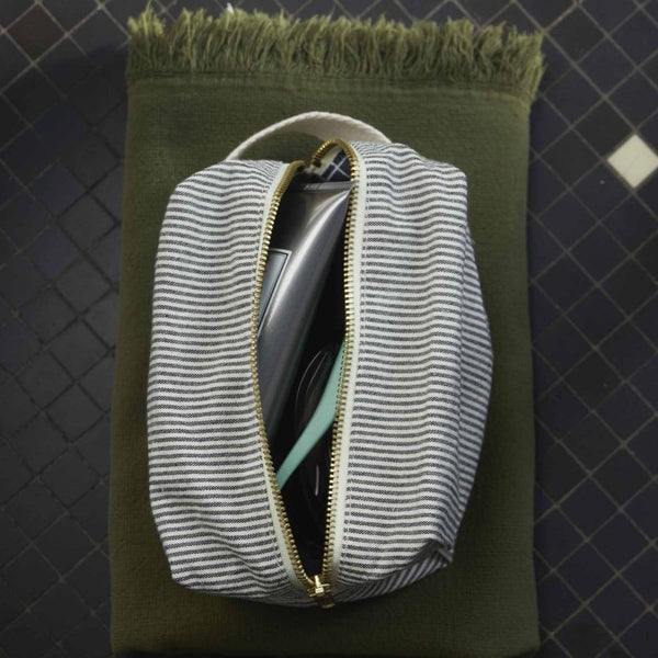 Katoenen Toilettas cube - Finette Caviar
