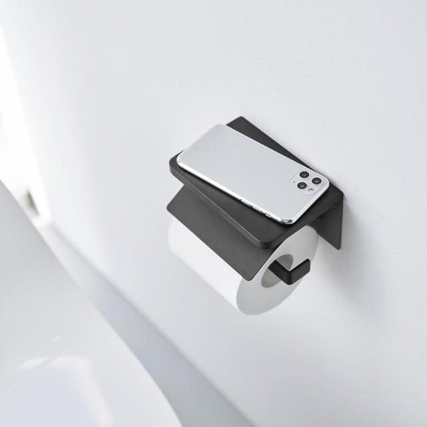 Toiletrolhouder wandmontage - zwart