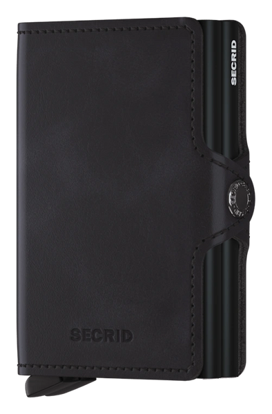 Twinwallet - vintage zwart - portefeuille