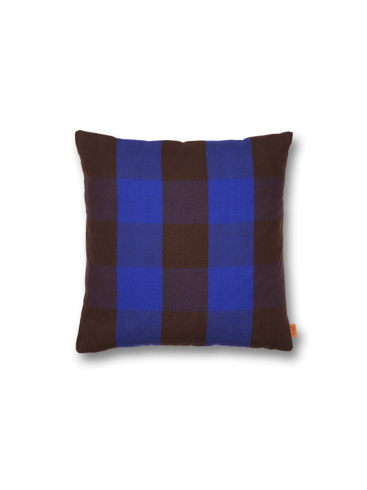 Grand kussen 50x50 - Chocolate/Bright Blue