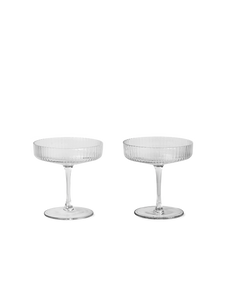 Ripple - champagne coupes CLEAR - set van 2