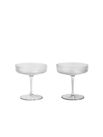 Ripple - champagne coupes CLEAR - set van 2