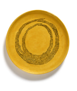OTTOLENGHI FEAST - Serveerschotel sunny yellow / dots zwart