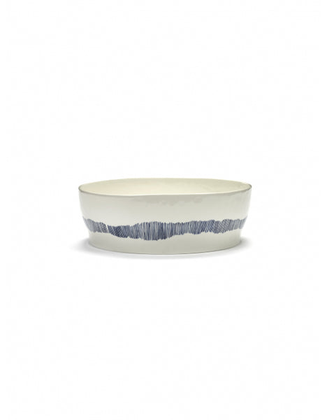 OTTOLENGHI FEAST - saladekom - white + swirl stripes blue