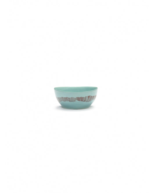 OTTOLENGHI FEAST - S kom - azure swirls+stripes rood