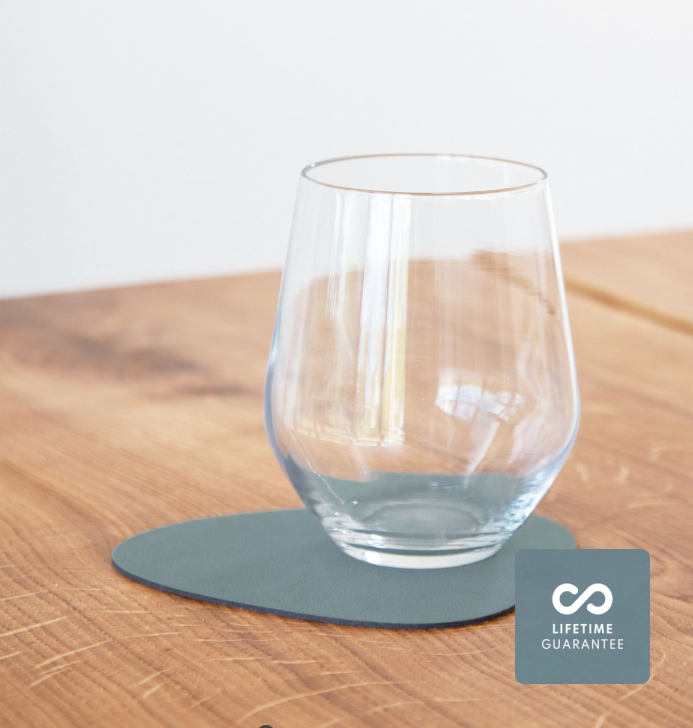 Glas onderlegger - curve - pastel groen