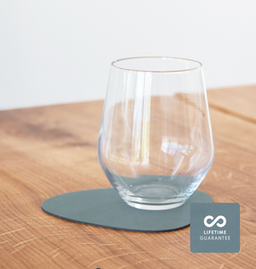 Glas onderlegger - curve - pastel groen