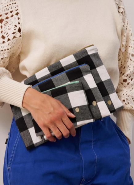 Katoenen etui - medium max caviar bleu meccano