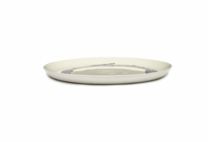 OTTOLENGHI FEAST - L bord - wit + swirl-dots blauw