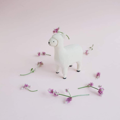 Houten diertje - Alpaca - Polé Polé