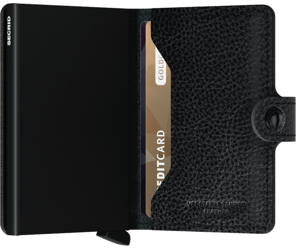 Miniwallet - vegan zwart - portefeuille