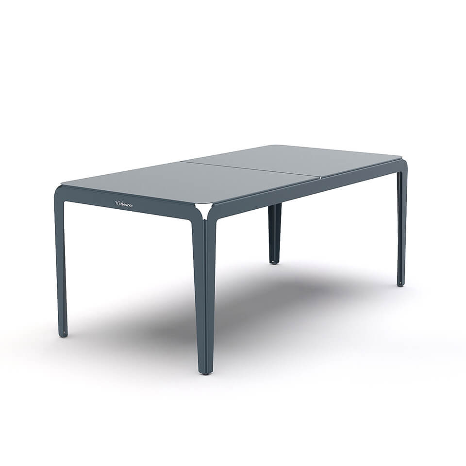 bended table 180x90cm - grijsblauw