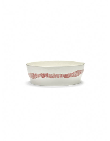 OTTOLENGHI FEAST - saladekom - white + swirl stripes red