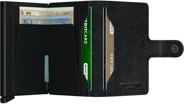 Miniwallet - vegan zwart - portefeuille