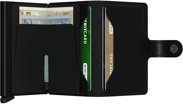 Miniwallet - mat zwart - portefeuille