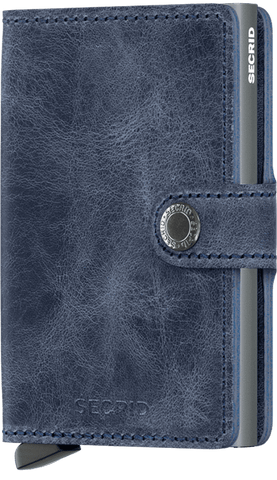 Miniwallet - vintage blauw - portefeuille