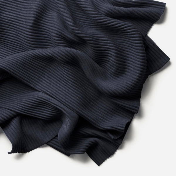 Plaid - fleece met plooien - zwart