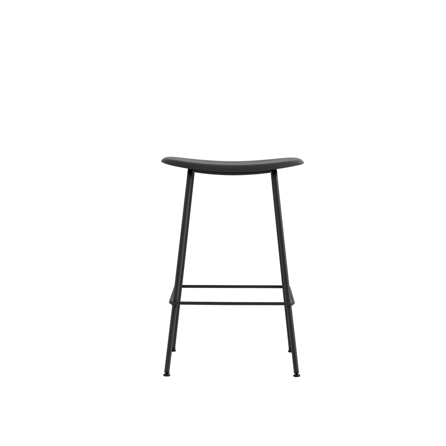 Fiber bar stool H65cm - zwart