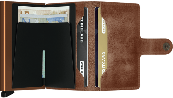 Miniwallet - vintage cognac/brown - portefeuille